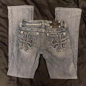 미스미 부츠컷 데님 플레어 팬츠 y2k mcbling