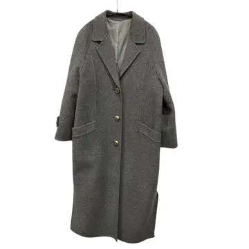 여성용 그레이 롱 캐시미어 코트