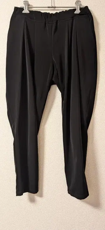 블랙 사루엘 팬츠 허리밴딩