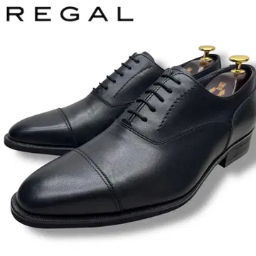 미사용급 REGAL [25.0] GORE-TEX 스트레이트 팁 블랙