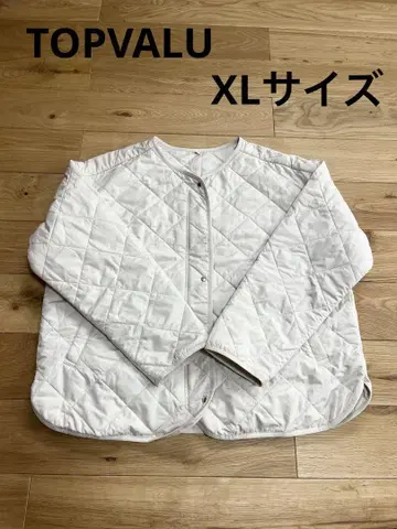 새상품 카포크 혼방 탑밸류 퀼팅 자켓 XL 화이트 루즈핏