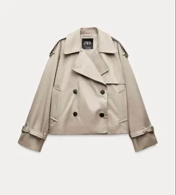 ZARA 발수 가공 크롭 기장 트렌치코트 ZW COLLECTION