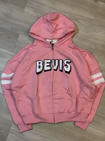BEVIS 핑크 후드티