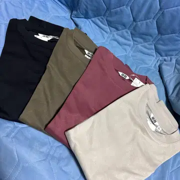 새상품 UNIQLO 에어리즘 코튼 오버사이즈 T셔츠 4개