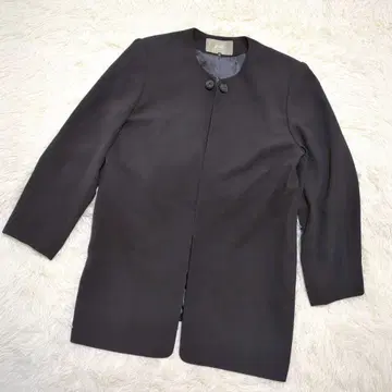 노카라 롱 자켓(XL) 블랙 후크 무지 빅 사이즈 일본제