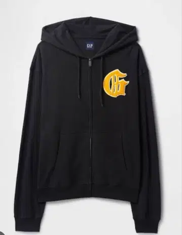 GAP 로고 집업 후드티 블랙