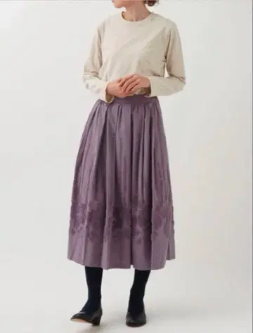 팔라스 팰리스 칠초 패턴 자카드 개더 스커트