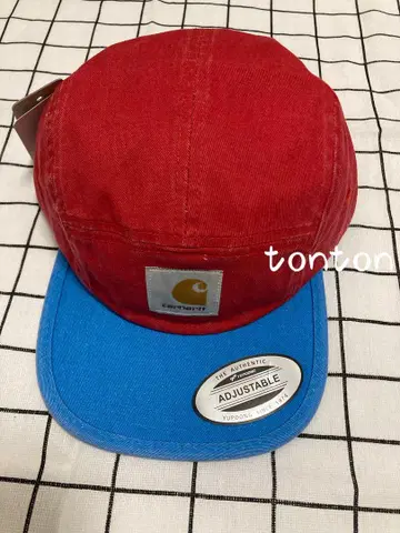 Carhartt 데님 캡 레드/블루