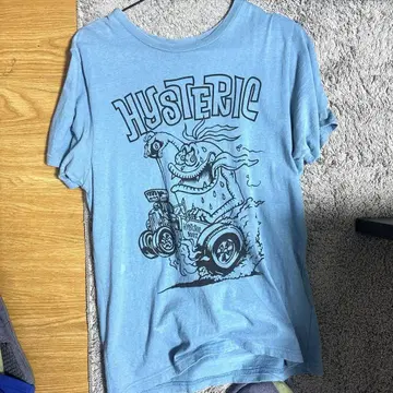 HYSTERIC GLAMOUR 그래픽 T셔츠 S사이즈 스카이블루