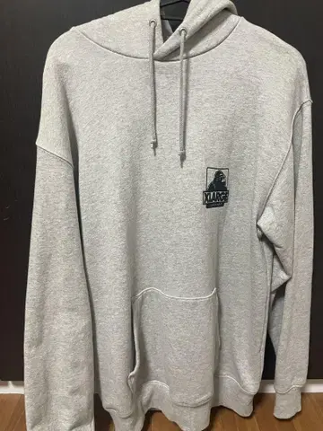 XLARGE 그레이 후드티 후드 부착