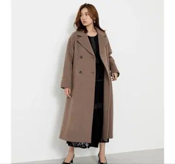 [리엔다] 백 플리츠 울 믹스 코트