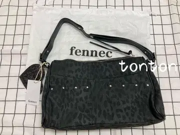 fennec 블랙 레오파드 무늬 숄더백