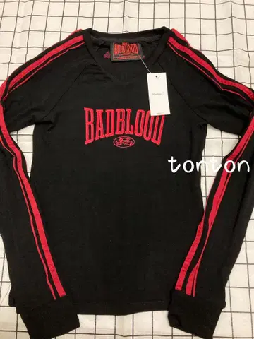 BADBLOOD 긴팔T셔츠 블랙/레드