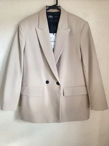 ZARA 베이지 더블 브레스트 자켓 M