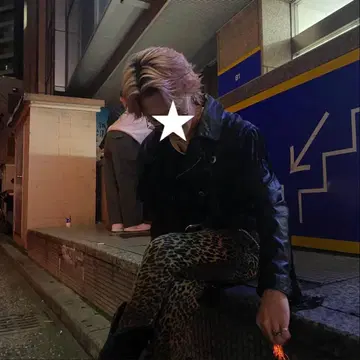 프린지 장식 가죽 라이더 자켓