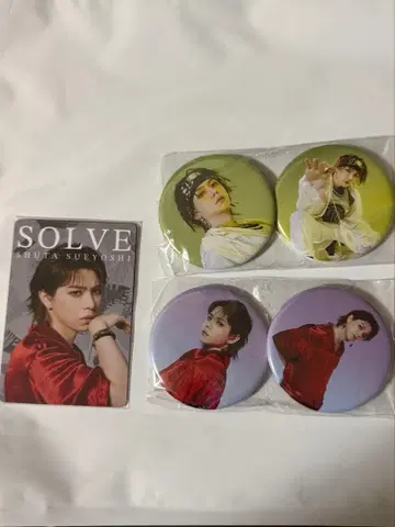 Shuta Sueyoshi 세트 (캔뱃지, 트레이딩 카드)