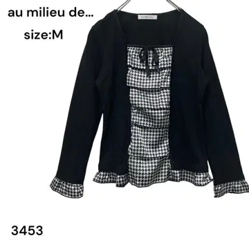 au milieu de - 셔츠 상의 긴팔 블랙 M