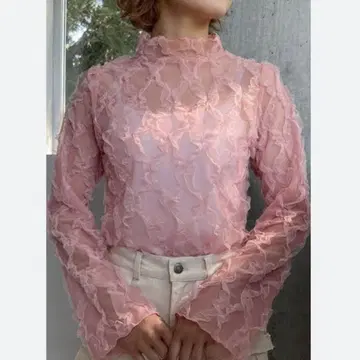 POPPY 아사기니요 DOT LACE SEE-THROUGH TOP