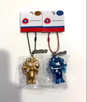 2개 세트 미야쿠미야쿠 키링 골드 글리터 만박