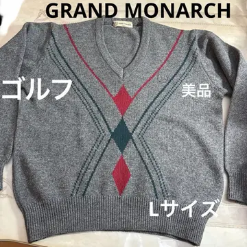 GRAND MONARCH 그레이 V넥 스웨터 L