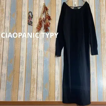 [ CIAOPANIC TYPY ] 블랙 니트 롱 원피스 M