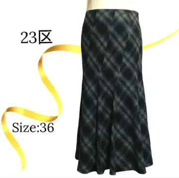 컨디션 최상 23구 롱 스커트 머메이드 울 블랙