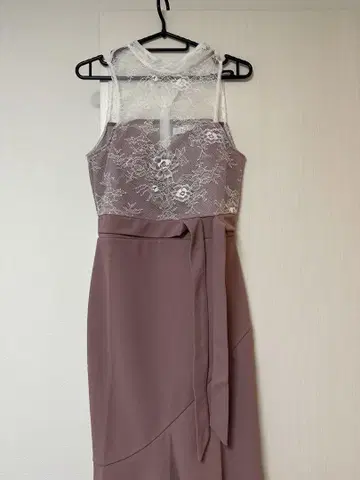 Tika 연보라 레이스 트리밍 드레스 S~L