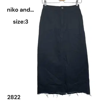 niko and - 니코앤드 스커트 블랙 3 면 멋스러운 허리밴딩
