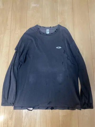 챌린저 challenger 긴팔 T셔츠 데미지 가공 롱T