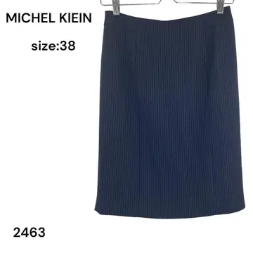 미쉘클랑 MICHEL KLEIN 스커트 38 무릎 기장 스트라이프