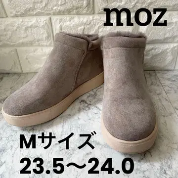 moz 모즈 부츠 M 사이즈 그레이 스웨이드 느낌 복슬복슬 지퍼 포함