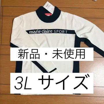마리끌레르 골프 여성용 모크넥 스웨터 하이넥 배색 절개