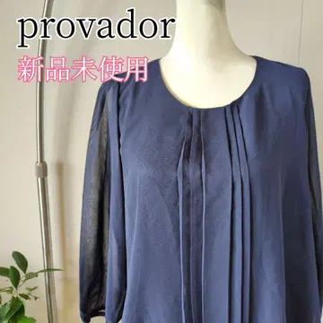 [ 미사용 새상품 ]  쉬폰 블라우스 네이비 LL 사이즈 QVC