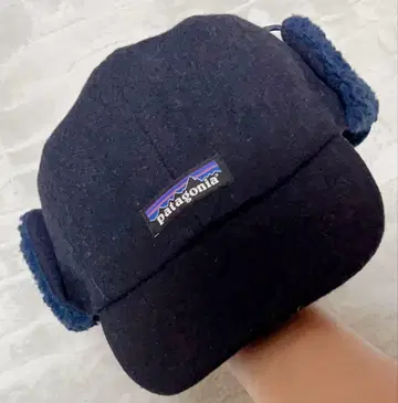 patagonia 네이비 플라이트 캡 귀도리 포함