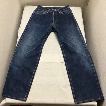 EDWIN 505X W30 데님 청바지 버튼 플라이 적색 셀비지