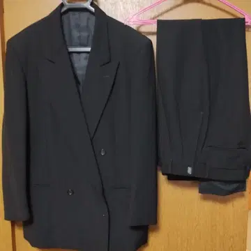 블랙 포멀 더블 브레스트 수트