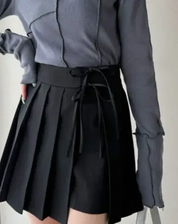 더블 리본 플리츠
