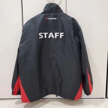 YOKOHAMA STAFF 자켓 블랙/빨간색