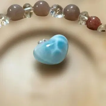 고품질 미니 하트 라리마 펜던트 탑