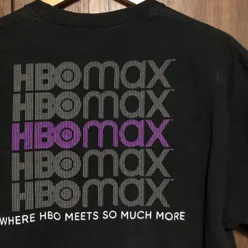 HBO max AT&T 티셔츠 L 블랙 기업 로고