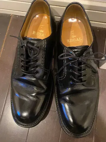REGAL 블랙 레이스업 슈즈