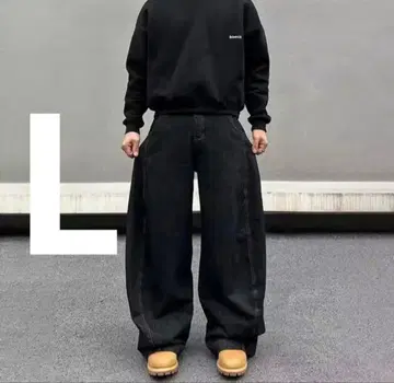 블랙 배기 데님 menes jaded london bigboy 스타일