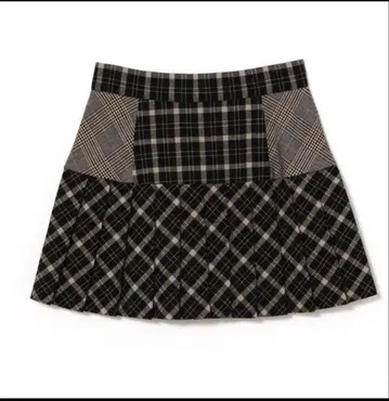 andmary Coco check pleats skirt M