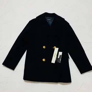 [ 미사용 새상품 ] RULE 루 디노스 골드 버튼 울 코트 LL 블랙