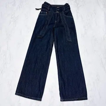 택 포함 새상품 emoda TIE BELT H/W WIDE JEANS S