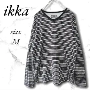 이카 남성용 V넥 긴팔 티셔츠 면 100%