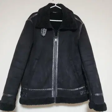 ZARA B3 타입 페이크 무스탕 자켓 블랙