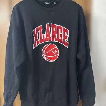 XLARGE 농구 프린트 맨투맨 BLACK XL