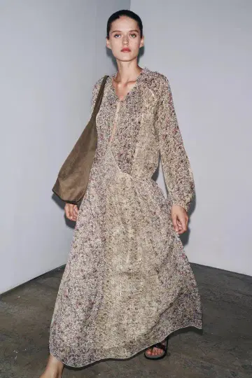 ZW COLLECTION 2025aw 메탈릭 얀 원피스