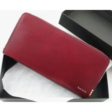 라스트 1점 한정 새상품 박스 포함 폴스미스 R 지퍼 장지갑 와인 컬러